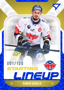 Roman Vrablik Ceske Budejovice Tipsport ELH 2022/23 SportZoo 2. serie Starting LINEUP 1st PERIOD /120 #SL-15
